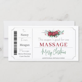 Kerst coupon cadeaubon sjabloon