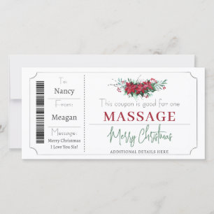 Kerst coupon cadeaubon sjabloon 