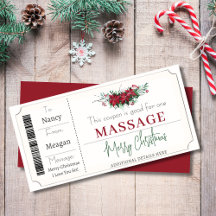 Kerst coupon cadeaubon sjabloon 