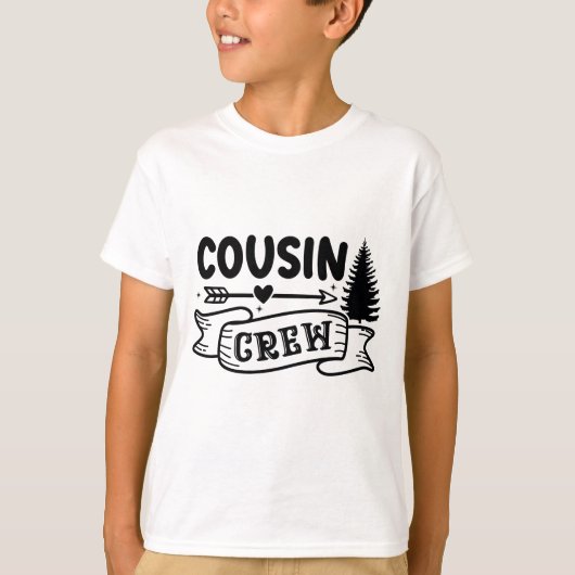 Kerst Cousin Bemanning T-shirt (Voorkant)