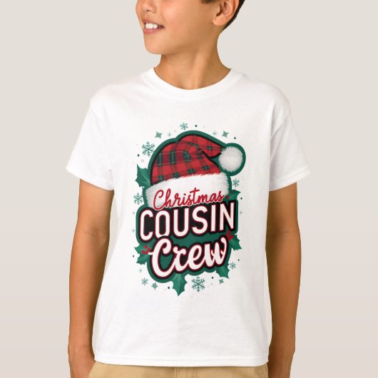 Kerst Cousin Bemanning T-shirt (Voorkant)