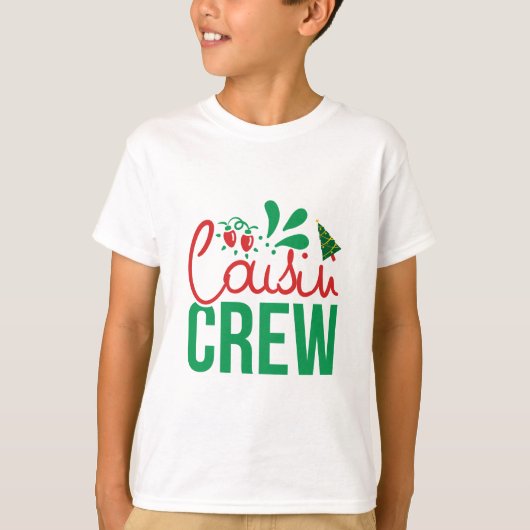 Kerst Cousin Bemanning T-shirt (Voorkant)