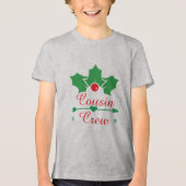 Kerst Cousin Bemanning Tri-Blend Shirt (Voorkant)
