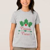 Kerst Cousin Bemanning Tri-Blend Shirt (Voorkant)
