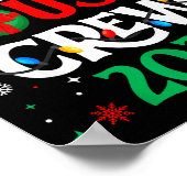 Kerst Cousin Crew 2025 Kerstmis Grappige Matching Poster (Hoek)