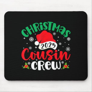 Kerst Cousin Crew 2025 Kerstmis Santa Hoed Matchin Muismat