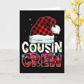 Kerst Cousin Crew Buffalo Rode Geruite Pyjama Fa Kaart (Gele Bloem)