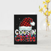 Kerst Cousin Crew Buffalo Rode Geruite Pyjama Fa Kaart (Gele Bloem)