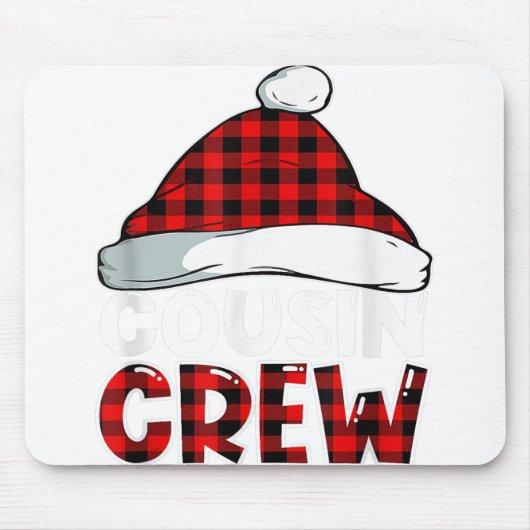 Kerst Cousin Crew Buffalo Rode Plaid Pyjama Fa Muismat (Voorkant)