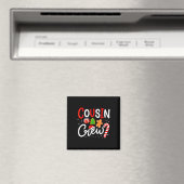 Kerst Cousin Crew Grappige Santa Hoed Licht Kinder Magneet (Insitu (Vaatwasser))