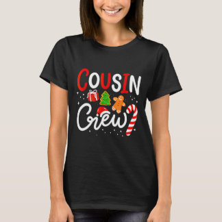 Kerst Cousin Crew Grappige Santa Hoed Licht Kinder T-shirt