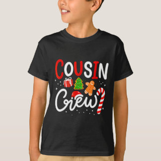 Kerst Cousin Crew Grappige Santa Hoed Licht Kinder T-shirt