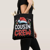 Kerst Cousin Crew Kerstman Hoed Tote Bag (Dichtbij)