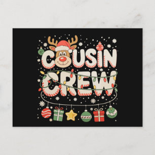 Kerst Cousin Crew Rendier Matchende Familie Feestdagenkaart