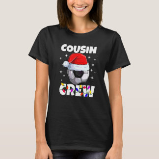Kerst Cousin Crew Voetbal Bal Pyjama Familie X T-shirt