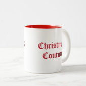 Kerst Couture Tweekleurige Koffiemok (Voorkant rechts)