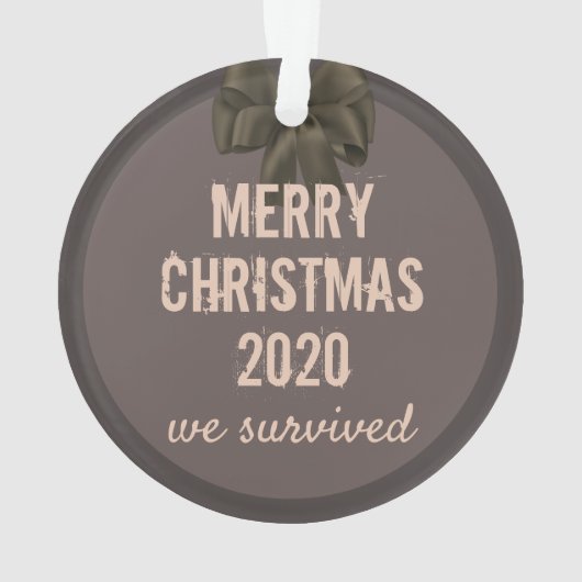 Kerst Covid Pandemie gemaskeerde Prepper Ornament (achterkant)
