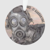 Kerst Covid Pandemie gemaskeerde Prepper Ornament (voorkant)