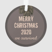 Kerst Covid Pandemie Gemaskerde Prepper Ornament (achterkant)