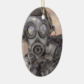 Kerst Covid-pandemie Keramisch Ornament (Rechts)
