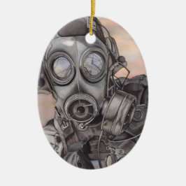 Kerst Covid-pandemie Keramisch Ornament