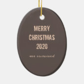 Kerst Covid-pandemie Keramisch Ornament (Achterkant)