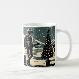 Kerst Cowboy Block Print Koffie Mok