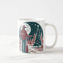 Kerst Cowboy Block Print Koffie Mok