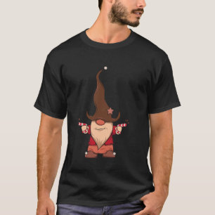 Kerst Cowboy Gnome Grappige Vakantie Gnomes Kerstm T-shirt