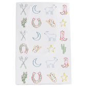 Kerst Cowboy Western Country Christmas Medium Cadeauzakje (Voorkant)