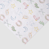 Kerst Cowboy Western Country Christmas Tissuepapier (Detail)