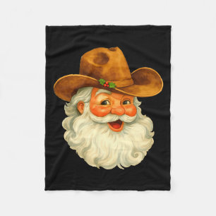 Kerst Cowboy Western Kerstmis Xmas Vakantie Pyjama Fleece Deken