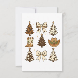 Kerst Cowboylaarzen Western Kerstman Kerstmis Bedankkaart