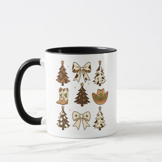 Kerst Cowboylaarzen Western Santa Kerstmis Mok (Links)