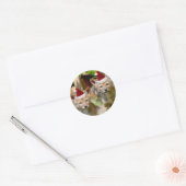 Kerst Coyote Pups Ronde Sticker (Envelop)