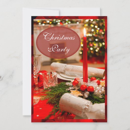 Kerst Crackers & Kaarsen Kaart (Voorkant)