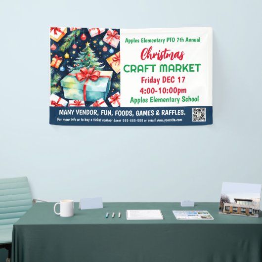 Kerst Craft Market PTO PTA Kerk Banner (Beurs)