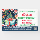 Kerst Craft Market PTO PTA Kerk Banner (Horizontaal)
