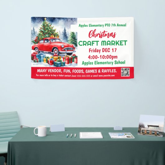 Kerst Craft Market PTO PTA Kerk Banner (Beurs)