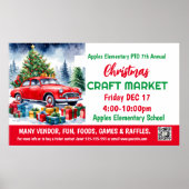 Kerst Craft Market PTO PTA Kerk Banner Poster (Voorkant)