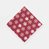 Kerst cranberry gouden sneeuwvlokken servet (Hoek)