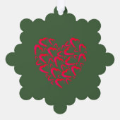 Kerst Cranberry Hart Papier Sneeuwvlok Ornament (Achterkant)