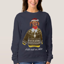 Kerst Crème Dachshund Lelijk Kerst Weiner Dog Moed