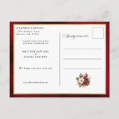 Kerst Crest Monogram Bruiloft Save the Date Aankondigingskaart (Achterkant)