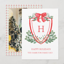 Kerst Crest Monogram Foto