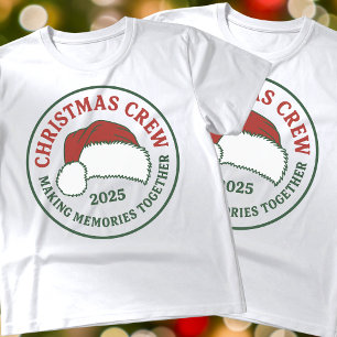 Kerst Crew 2025 Familie Kerstmis Vakantie Herinner T-shirt