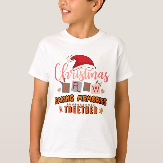 Kerst Crew bakt samen herinneringen T-shirt (Voorkant)