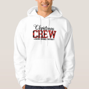 Kerst CREW – Buffalo geruite bijpassende familie Hoodie