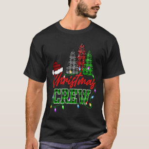 Kerst Crew Drie Boom Buffalo Plaid Matching F T-shirt