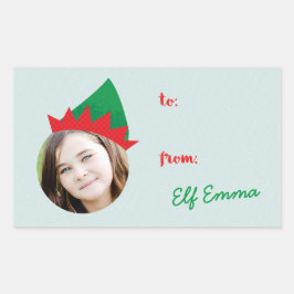 Kerst Crew Elf Pet Foto Vakantie Gift Label